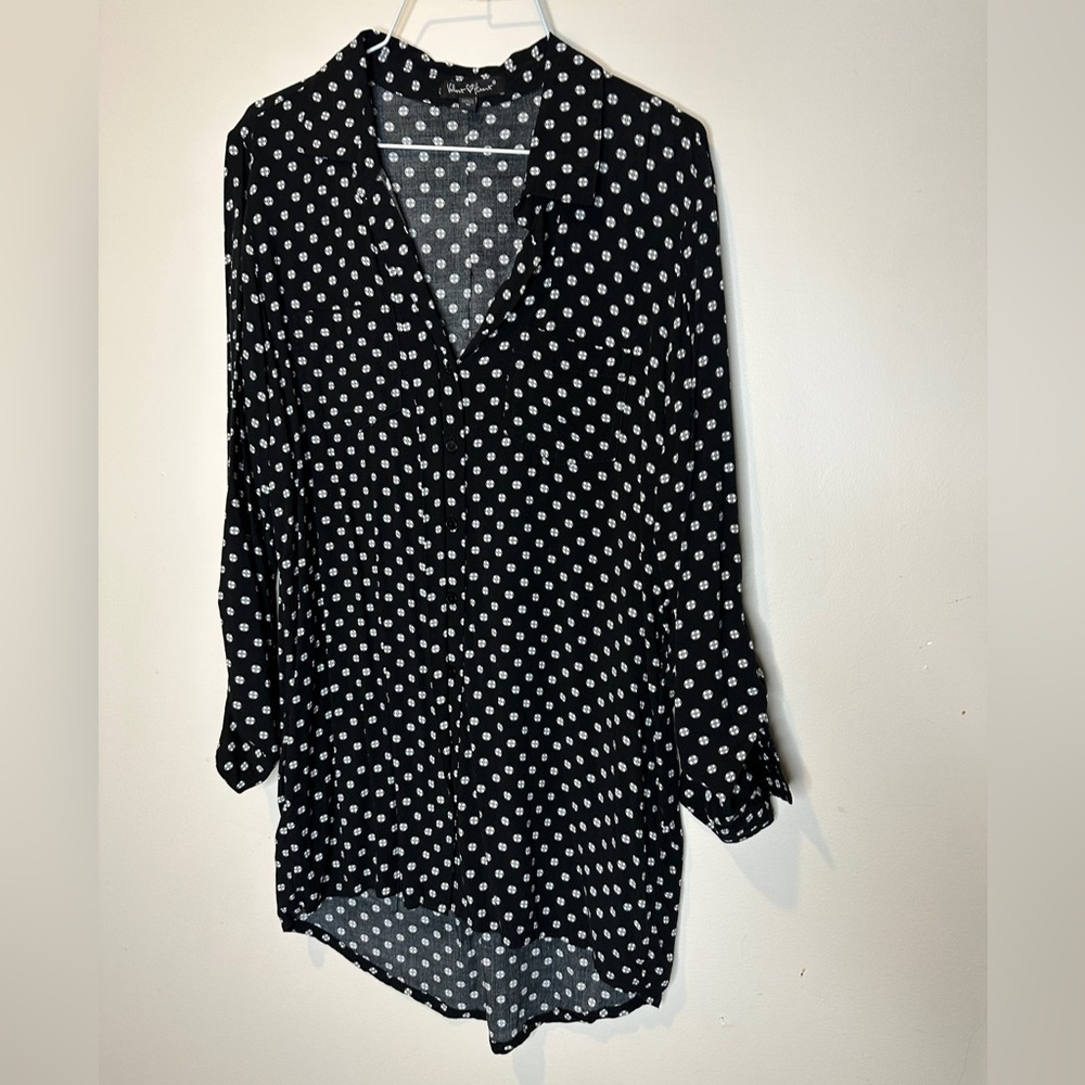 Oversized flowy shirt dress Womens Medium
